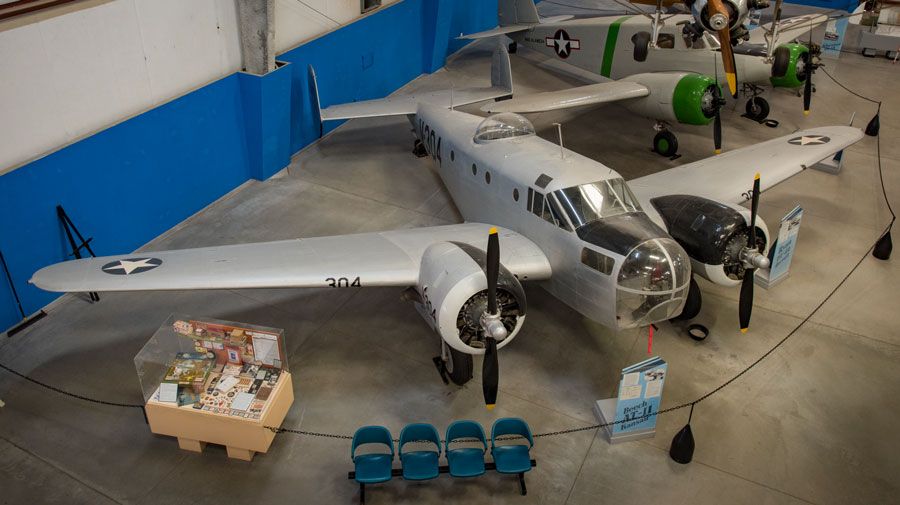 A picture of the Beechcraft AT-11 Kansan used in World War II