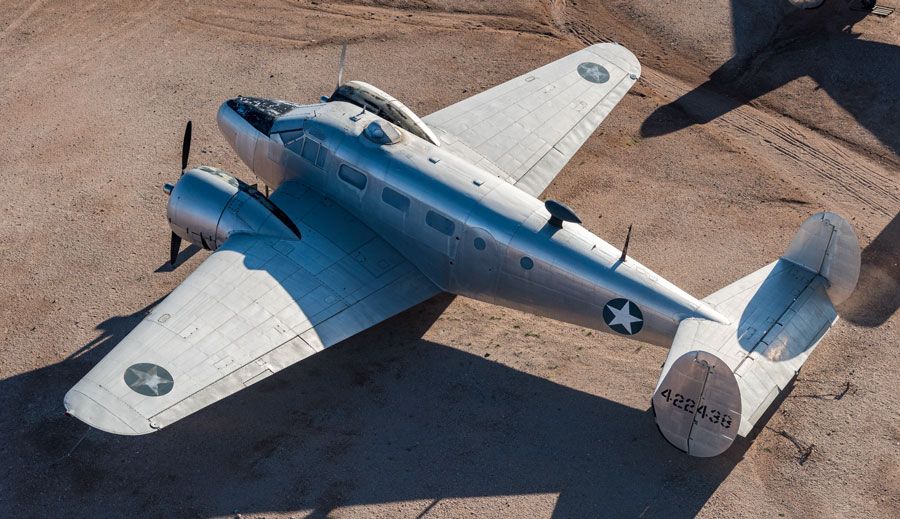 A picture of the Beechcraft AT-7 Navigator used in World War II