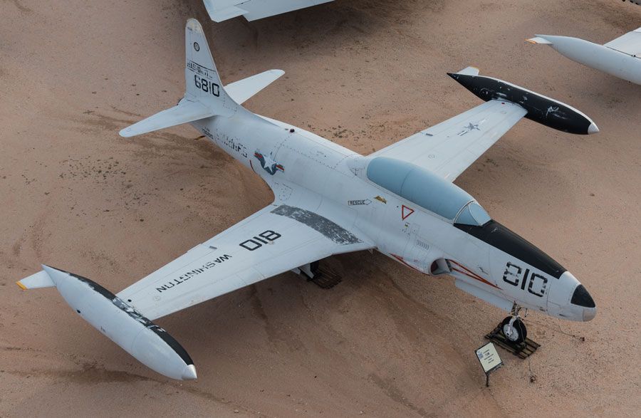 A picture of the Lockheed TV-2 Shooting Star